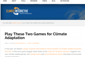 Publication of guest post on the Climate Interactive blog