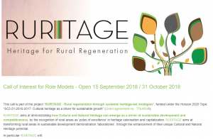 RURITAGE invites rural communities to join the project as Role Models