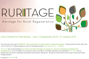 RURITAGE invites rural communities to join the project as Role Models